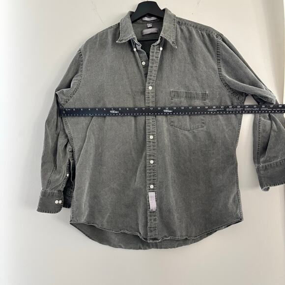 Geoffrey Beene 100% Cotton Men's Gray Button Down Shirt Size 16 1/2 - Picture 4 of 7